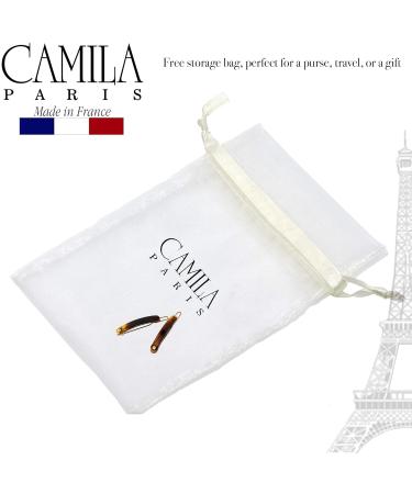 Camila Paris CP2863/2 French Hair Clips for Women & Girls - Pack of 2 Tortoiseshell Side Slide-in Barrette Clips - Strong Hold, No Slip Grip, Fashionable & Durable - 1.25 Inch - Made in France - Buy Online on GoSupps.com