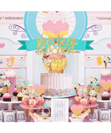 Sursurprise Ice Cream Bridal Shower Decorations She s Been Scooped Up Cake Topper 24pcs Ice Cream Bridal Shower Cupcake Topper Summer Wedding Engagement Bachelorette Party Supplies - Buy Online on GoSupps.com