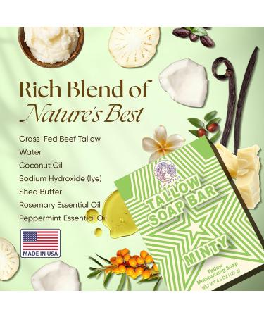 Eat My Face Grass-Fed Tallow Night Cream & 2-Pack Soap Bars Bundle Anti-Aging Moisturizer + Citrus & Mint Soap Bars for Face Body & Hands - Buy Online on GoSupps.com