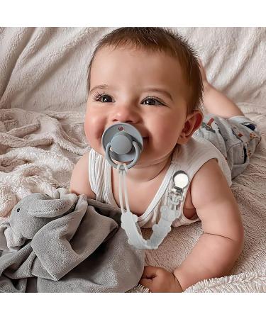 Kowlone Koala Bear Silicone Dummy Clip Set - Teething Pacifier Holder for Boys and Girls (Green Grey) - Buy Online on GoSupps.com