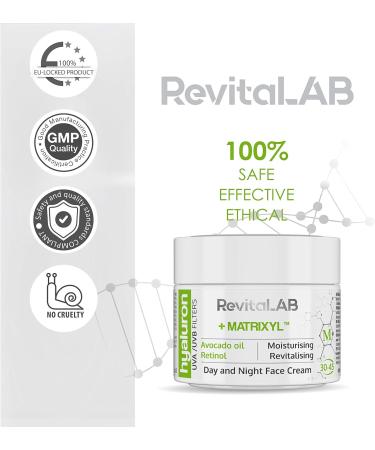 RevitaLAB - Hyaluron - Anti-aging day and night cream enriched with avocado oil Matrixyl retinol and UV filters for people aged 30 to 45 50 ml - Buy Online on GoSupps.com
