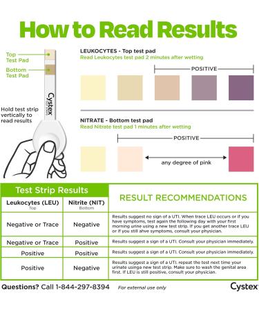 Cystex Urinary Tract Infection Support Cranberry Prebiotic Supplement for UTI Protection & Urinary Health Maintenance D-Mannose & Vitamin C 7.6 oz (2 Pack) + Cystex Urinary Tract (UTI) Test Strips for Women & Men FSA HSA  - Buy Online on GoSupps.com