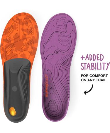Superfeet Hike Women's Support Insoles - Carbon Fiber Orthotic Inserts for Hiking Boots | Trim-to-Fit Comfort | 6.5-8 Women - Professional Grade - Buy Online on GoSupps.com