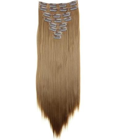 CAISHA PRETTYSHOP XXL 20 Long 8 Pieces Clip In Extensions Hair Extension Synthetic Fiber Straight Dark Blond #27 - CES107 - Buy Online on GoSupps.com