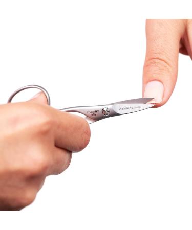 REMOS Left-Handed Stainless Steel INOX Nail Scissors (9.5cm) - Buy Online on GoSupps.com