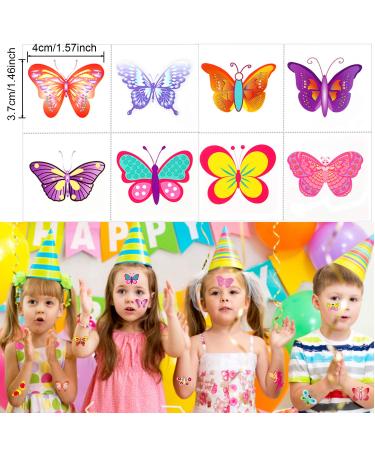80pc Colorful Butterfly Temporary Tattoos for Kids - Party Favors & Accessories - Buy Online on GoSupps.com