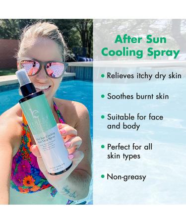 Organic Aloe Vera Cooling After Sun Care Spray - Sunburn Relief 8 Fl Oz - Buy Online on GoSupps.com