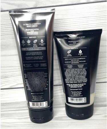 Bath and Body Works Men's Graphite Ultimate Hydration Body Cream and Body Scrub Set of 2 - Buy Online on GoSupps.com