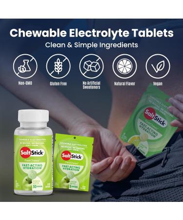 SaltStick Fastchews Lot de 10 bo tes m cher pour lectrolyte Vert pomme - Buy Online on GoSupps.com