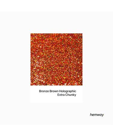 Hemway Extra Chunky Glitter 100g - Bronze Holographic Cosmetic Safe 1mm | Shop Internationally - Buy Online on GoSupps.com