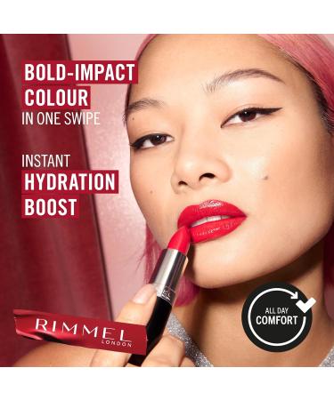 Rimmel Lasting Finish Lipstick 310 Regent Street Red creamy satin finish 8 hour long wear comfortable formula rich pigment - Buy Online on GoSupps.com
