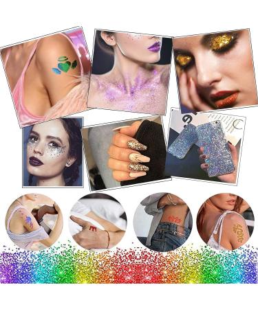 Glitter Tattoo Kit - 36 Colors Temporary Tattoos for Kids Christmas | 135 Stencils, Rhinestones, Mermaid Body Makeup - Ideal Gift for Girls, Teens, Adults | Birthday, Party, Cosplay, Carnival - Buy Online on GoSupps.com