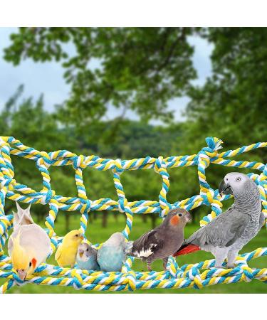 Small Animal Rope Climbing Ladder and Bridge - 2 Piece Set for Bird, Hamster, Rat - Red and Yellow - Buy Online on GoSupps.com