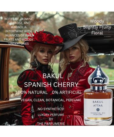 Bakul (Spanish Cherry Attar) - 15ml Vegan Essential Oil Perfume | All-Natural Alcohol-Free Cruelty-Free Phthalate-Free Paraben-Free Gluten-Free - Buy Online on GoSupps.com