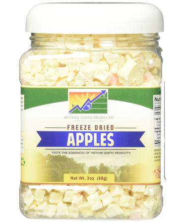 Mother Earth Products Freeze Dried Apples, Net Wt 3oz (85g) 1 3 Ounce (Pack of 1)