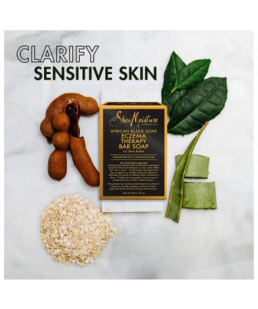 SheaMoisture Eczema African Black Soap Bar with Shea Butter & Aloe Vera - 5 Ounce - Buy Online on GoSupps.com