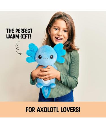 Axolotl Microwavable Heating Pad for Women and Kids - Cute Soft Cozy Plush Toy - Hot/Cold Stuffed Animal - Blue Axolotl Gift for Girls & Boys - Buy Online on GoSupps.com