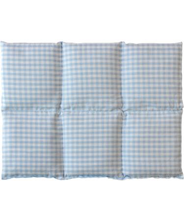 Organic Large Rapeseed Pillow - 6-Chamber Heat Cushion 40x30cm Light Blue-White - Ideal for Comfort & Relaxation - Buy Online on GoSupps.com