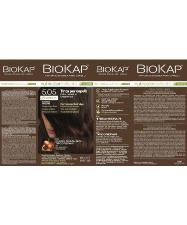 BIOKAP BIO KAP Nutricolor Delicato Rapid hair color without ammonia makes the hair soft hair color with 10 minutes processing time 135 ml 505 hazelnut brown - Buy Online on GoSupps.com