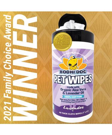Pet Grooming Wipes | Conditions, Deodorizes Coat | No Parabens or SLS | Lavender Scent | Large Wet & Thick | Ideal for Dogs and Cats - Buy Online on GoSupps.com