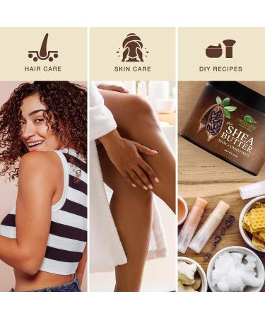 Raw Organic Unrefined Cocoa Butter | 100% Natural Ingredients | Body Moisturizer for Women & Men | Hydrate, Nourish & Soften Skin | 8 oz - Buy Online on GoSupps.com