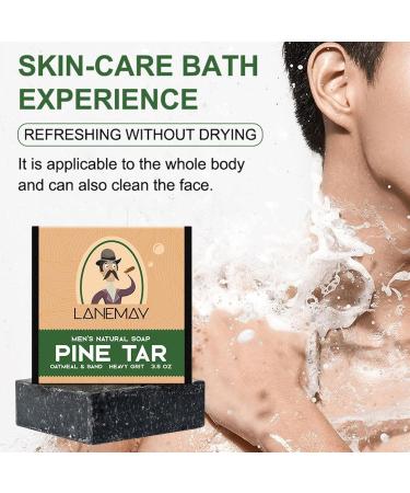 100g All Naturals Soap Bar For Men Men's Pine Tar Soap Body Soap Bar For Men Handmade Brightening Pine Tar Soap For Acarid Bacteriostasis Clean And Degrease With Dense Foam - Buy Online on GoSupps.com