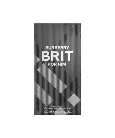 Burberry Brit Eau de Toilette Woody Men's Cologne With Notes of Cedarwood Green Mandarin Wild Rose & Tonka Bean Long Lasting Fragrance 3.3 Fl Oz - Buy Online on GoSupps.com