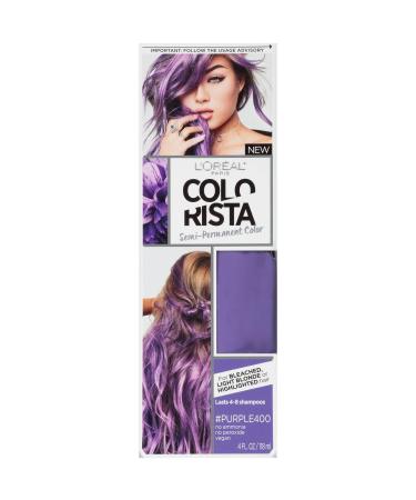 L'Oreal Paris Colorista Semi-Permanent Hair Color for Light Bleached or Blondes  Purple