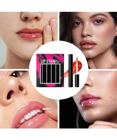 Lipliner Discoloration Peel Off Lipliner Pencil Set 6 Pieces Smudge Resistant Fade Resistant Lip Stain for Women Girls Girlfriend Family Friends - Buy Online on GoSupps.com