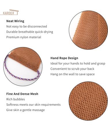 African Net Sponge 3pcs Exfoliating Cloth Body Scrubber African Exfoliating Net Body Exfoliating Long Net Bath Sponge Exfoliating Sponge Shower Net Scrubber for Body Back Body Scrubber Exfoliating - Buy Online on GoSupps.com