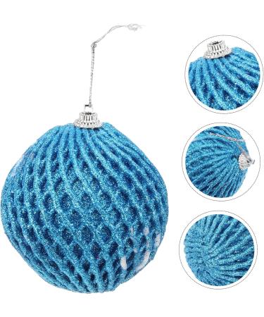 Zerodeko 3pcs Christmas Foam Ball Christmas Window Pendant Wrapped Hanging Ball Party The Tree Sticky Powder Blue 8X8X8CM - Buy Online on GoSupps.com