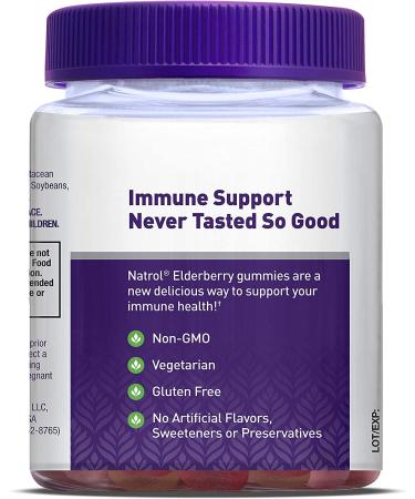 Natrol Elderberry Gummies 100mg - Immune Health Support | 60 Count - Buy Online on GoSupps.com