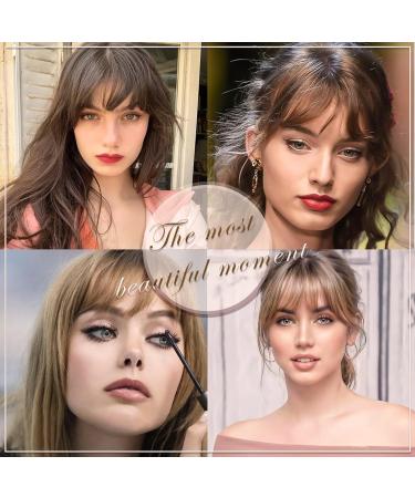 Sofeiyan 100% Remy Real Hair Clip-In Fringe Bangs & Ponytail Extensions - Natural Dark Brown Wispy Bangs for Women - Buy Online on GoSupps.com