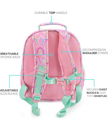 Mibasies Rainbow Toddler Backpack - Perfect for Preschool and Kindergarten, Ideal Kids Backpack for Boys and Girls - 7L Capacity - Buy Online on GoSupps.com