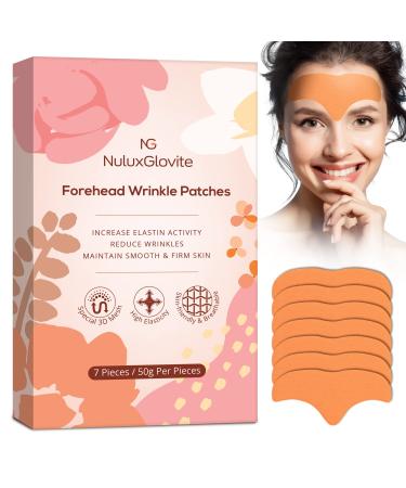 Nuluxglovite Forehead Wrinkle Patches 7 Packs Forehead and Between Eyes Wrinkle Flattening Patches Anti Wrinkle Patches with Hydrolyzed Collagen Natural Ingredients Wrinkle Smoothers for Forehead Wrinkles