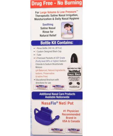 Sinus Rinse Adult Bottle Kit 8 Oz - Clear Sinus Congestion Quickly - Buy Online on GoSupps.com