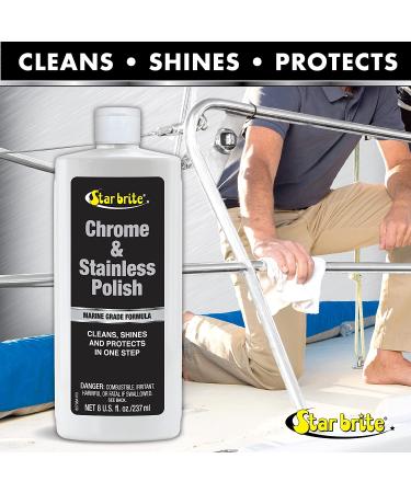 STAR BRITE Chrome & Stainless Polish - Marine Grade Formula for Shining & Protecting Chrome, Stainless Steel, Copper, Tin & Brass (082708) - Buy Online on GoSupps.com