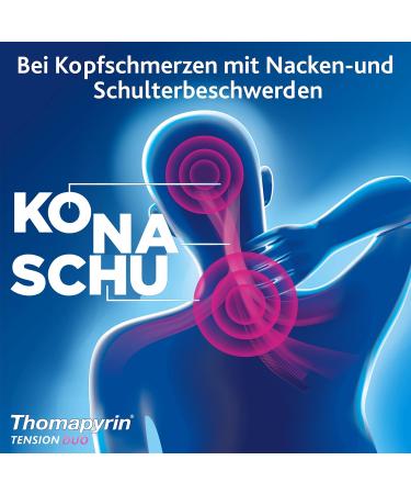 Thomapyrin TENSION DUO - Fast Relief for Severe Headaches | 2 x 18 Film-Coated Tablets - Buy Now for International Shipping - Buy Online on GoSupps.com