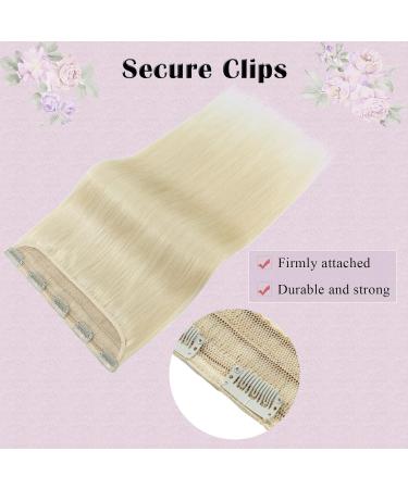 8-24 Inch Clip in Hair Extensions One Piece 100% Remy Human Hair 3/4 Full Head Straight Long (14 inch/45g #60 Platinum Blonde) 14 Inch (40 g)-1pc Platinum Blonde - Buy Online on GoSupps.com