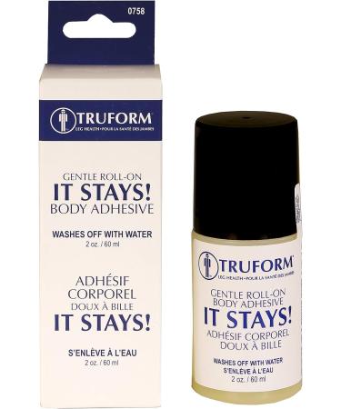 Truform Roll-On Body Adhesive 2 fl. Ounce - Prevents Stocking Rolling | Made in USA - Buy Online on GoSupps.com