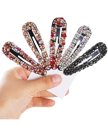 10pcs Crystal Hair Clips - Rhinestone Snap Hair Accessories for Women and Girls - Buy Online on GoSupps.com