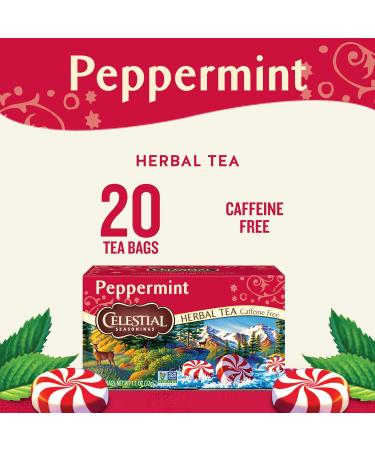 Celestial Seasonings Peppermint Herbal Tea Caffeine Free 20 Tea Bags Box Pack Of 6 - Buy Online on GoSupps.com