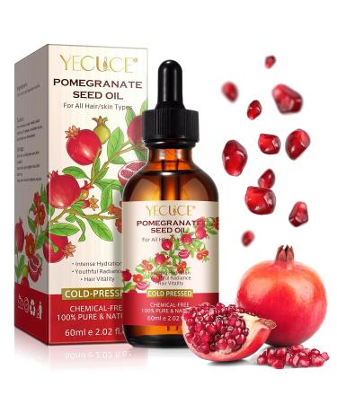 Organic Pomegranate Seed Oil | Pure & Natural Cold Pressed Essential Oil for Anti-Aging Skin Care | Moisturizer Oil for Body Face & Skin in Glass Bottle - Buy Online on GoSupps.com