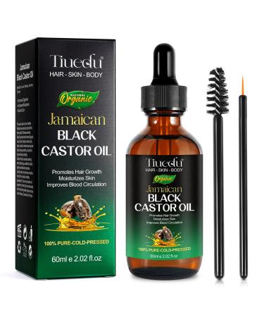 Jamaican Black Castor Oil Pure Cold Pressed Castor Oil Massage Castor Oil Organic Castor Oil for Body Hair Nourishing Oil Anti Aging Oil- 60ml