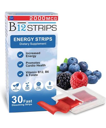 Essential Source Vitamin B12 Strips with B6 and Biotin 2000 mcg - 30 Day Supply - Buy Online on GoSupps.com