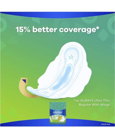 Always Ultra Thin Long/Super Unscented Pads with Wings - 16 Count - Buy Online on GoSupps.com
