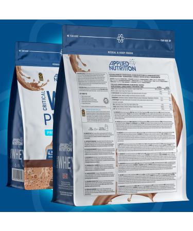 Applied Nutrition Critical Whey Protein Powder 450g - High Protein Muscle Building Supplement with BCAAs & Glutamine - Chocolate Flavor - Buy Online on GoSupps.com