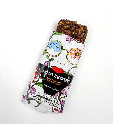 JOULEBODY Organic Ginger Goji Seedbar - 5 PM Gut-Health Superfood Treat | 6 Count Pack for Digestive Wellness - Buy Online on GoSupps.com