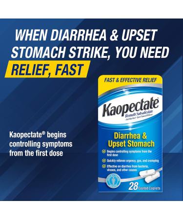 Kaopectate Multi-Symptom Anti-diarrheal and Upset Stomach Reliever 28 Count 28 Count (Pack of 1) New Version - Buy Online on GoSupps.com