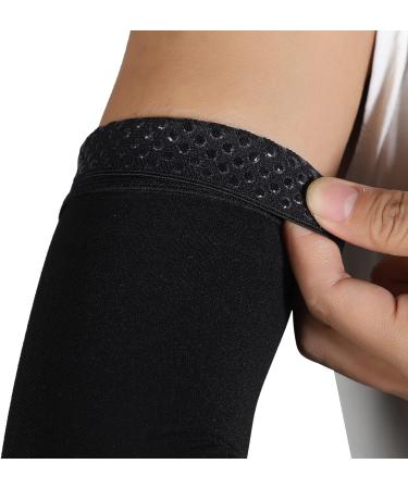 MGANG Lymphedema Compression Arm Sleeve | 15-20 mmHg Full Arm Support | Post Surgery Recovery | Silicone Band | Black | Large - Buy Online on GoSupps.com